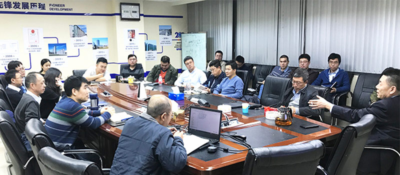 PIONEER Research on Project Improvement- Saving Land for Customers 1 Technical Personnel of Pioneer Raising Questions & Having Heated Discussions